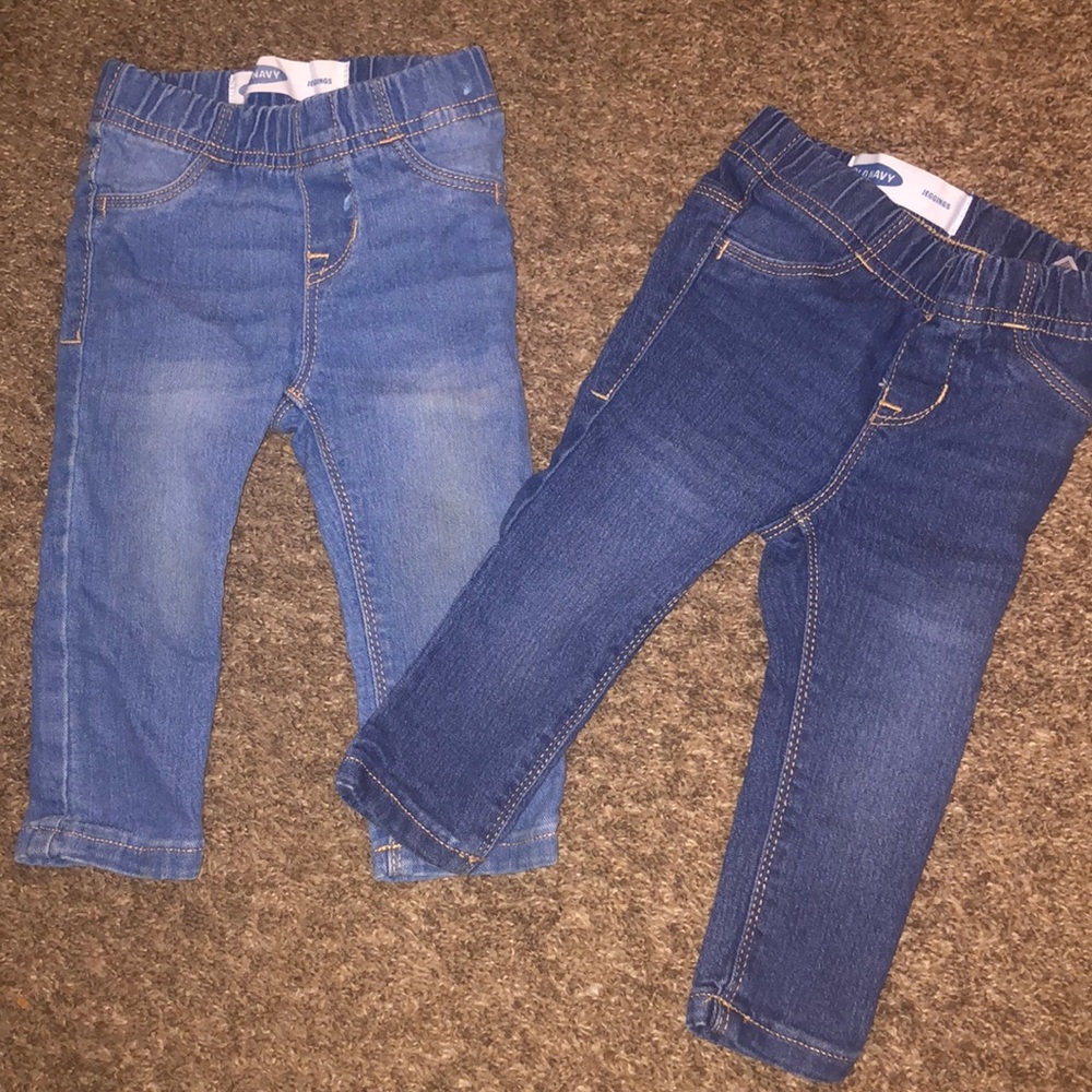 2 pair of OLD NAVY denim jeans!! only worn once!!